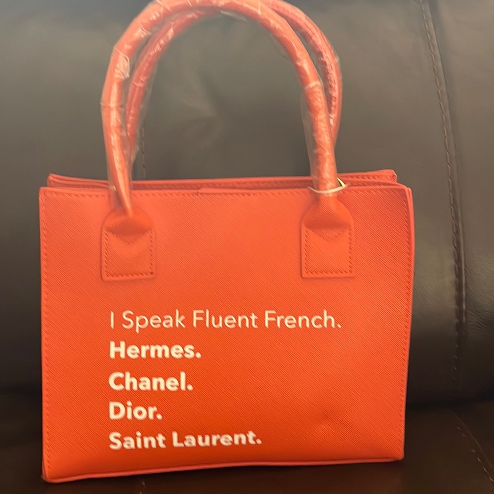 MINI MODERN TOTE - Fluent French (Tangerine) - Orange Handbag